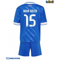 Camisa de Futebol Real Madrid Arda Guler #15 Equipamento Alternativo Infantil 2025-26 Manga Curta (+ Calças curtas)